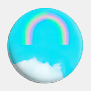 Rainbow an Clouds Pin