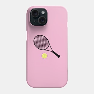Pink Tennis Ball and Tennis Racket Phone Case