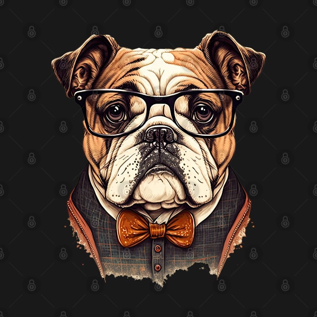 Hipster Bulldog by JayD World