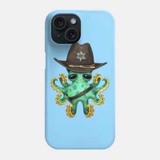 Cute Green Baby Octopus Sheriff Phone Case