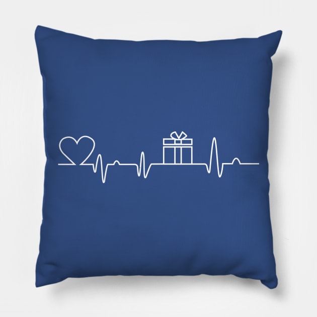 Christmas Gift In Heartbeat Pillow by KsuAnn
