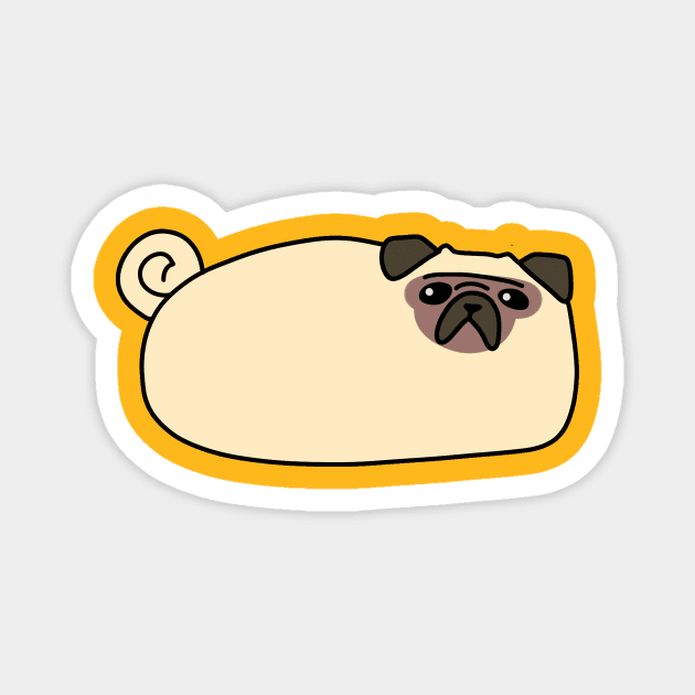 Pug Loaf Magnet by saradaboru