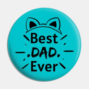 Best dad ever cute cat Pin