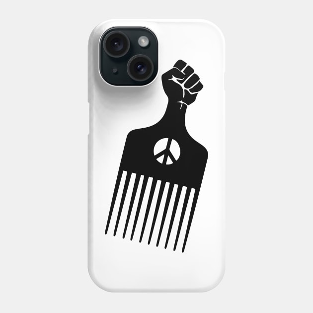 Afro Pick, Black History, Afro Hair, Black Lives Matter Phone Case by UrbanLifeApparel