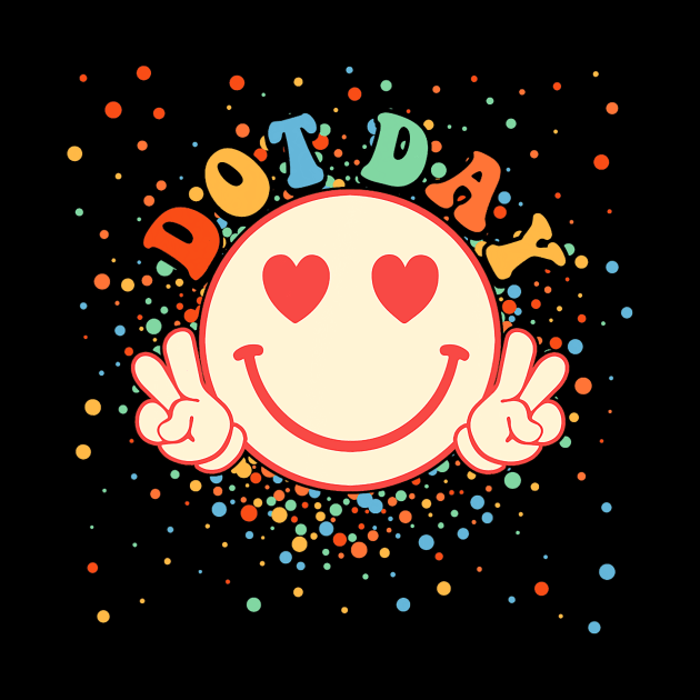 Happy International Dot Day Smile Face Groovy Polka Dot by everetto