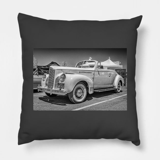 1941 Packard 110 Special Convertible Pillow by Gestalt Imagery