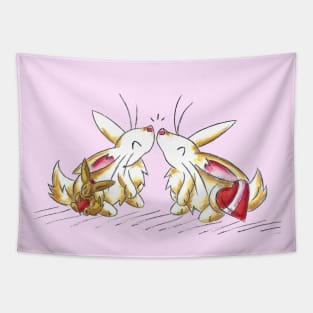 February Rabbits Tapestry