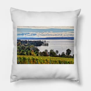 Autumn at Lake Constance near Birnau, Germany Pillow