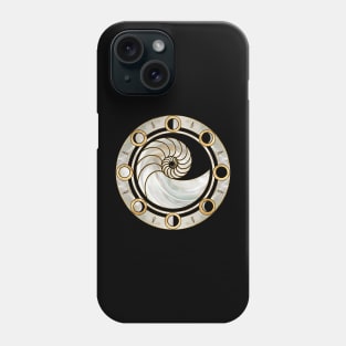 Nautilus Shell - Phases of the moon Phone Case