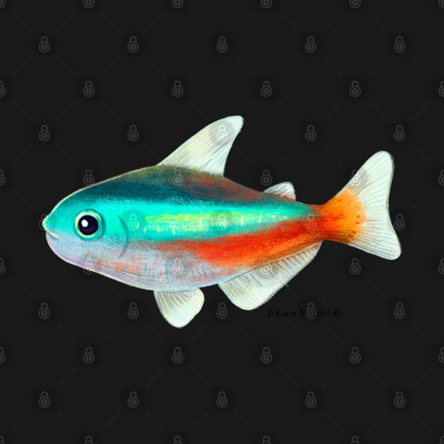 Neon Tetra Fish by julianamotzko