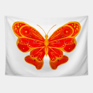 Orange Butterfly Tapestry