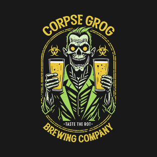 Halloween Beer Drinker Funny Gothic Undead Zombie Corpse T-Shirt