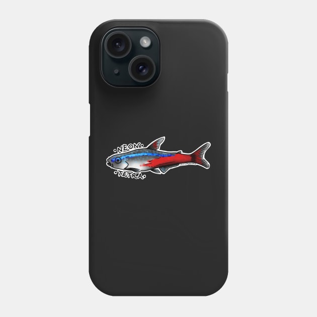 Neon Tetra fish Phone Case by CelticDragoness