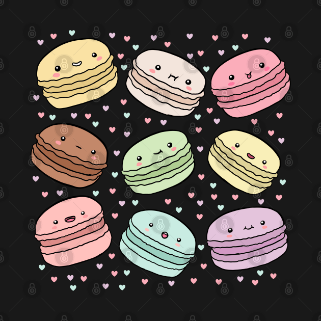 Kawaii pastel macarons by Yarafantasyart