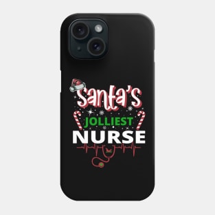 Santa's Jolliest Nurse - Holiday Funny Christmas Phone Case