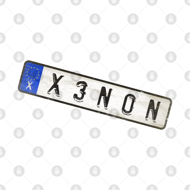 Xenon - License Plate by Girladies Artshop