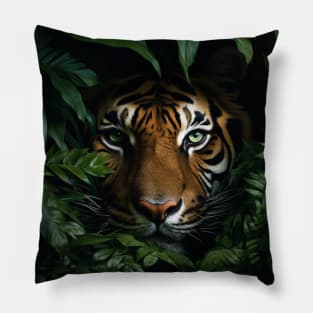 Majestic Jungle Feline: The Prowess and Grace of Nature's Hunter Pillow