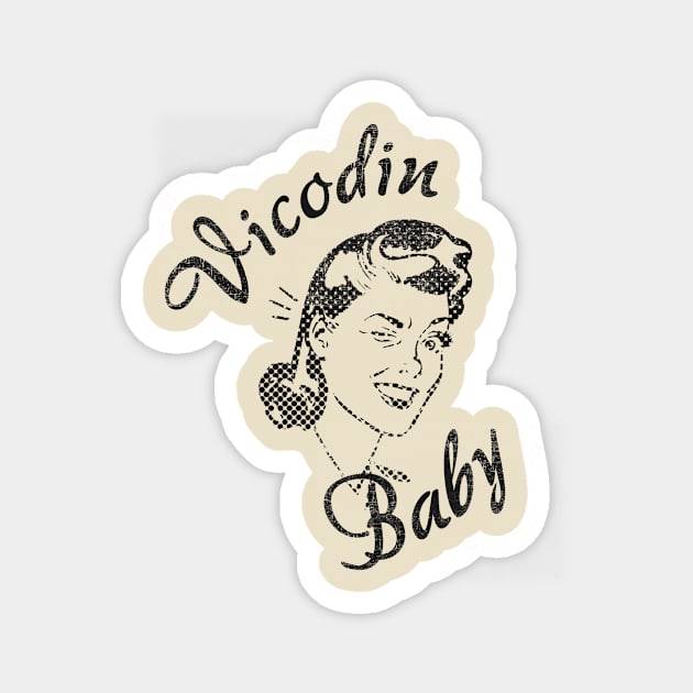 Vicodin Baby Retro Magnet by Evan Derian