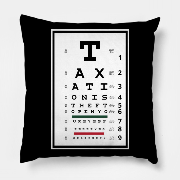 Eye Chart Pillow