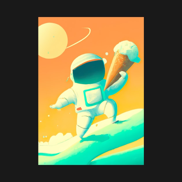 Astronaut with Ice Cream by maxcode