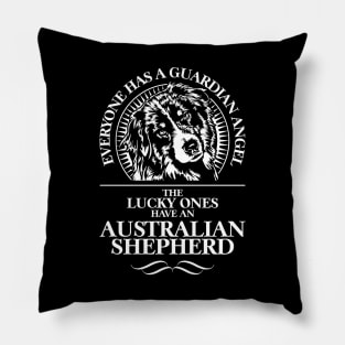 Proud Australian Shepherd Guardian Angel dog saying Pillow