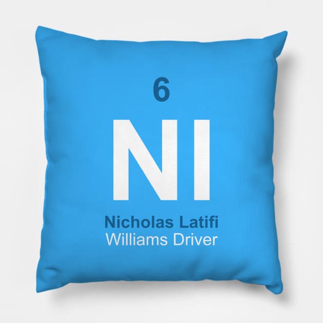 Nicholas Latifi Driver Element Pillow by GreazyL