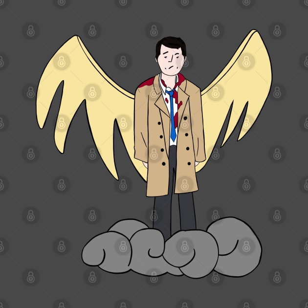 Supernatural Cartoon Angel Castiel TV by Jamie Collins