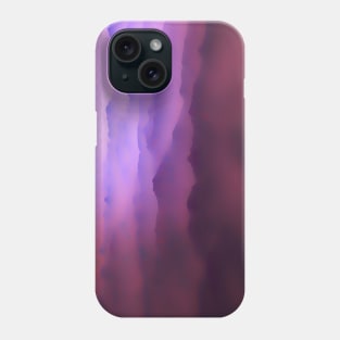 Misty Mountains - unearthly landscape with mountain peaks in pink and purple (airbrush style) Phone Case