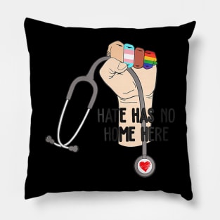 has no home here With trans flag LGBT Pillow