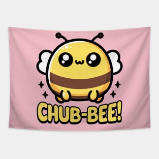 Chub-Bee! Cute Chubby Bee Pun Tapestry