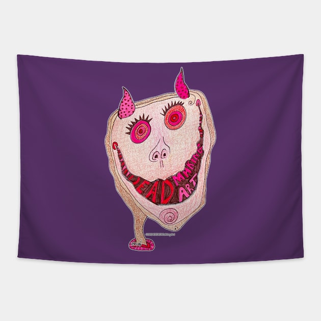 Mascot Head Tapestry by DEAD and Making Art 