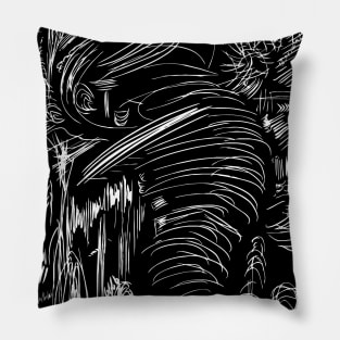 abstract art - M. C. Escher Style sketch Pillow