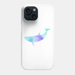 Blue purple whale silhouette Phone Case