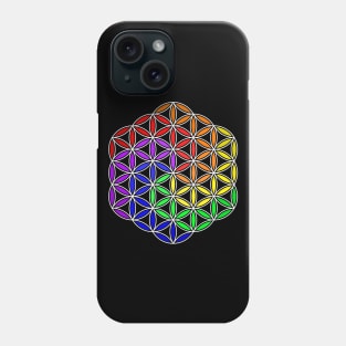 Flower of Life Rainbow Phone Case