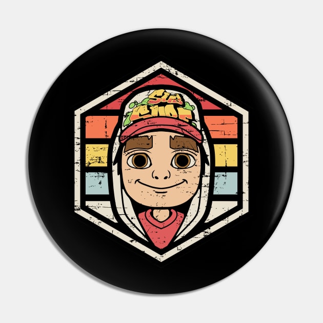 Retro Badge Subway Surfers Jake