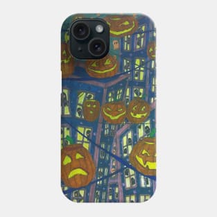 pumpkins on the wire Phone Case