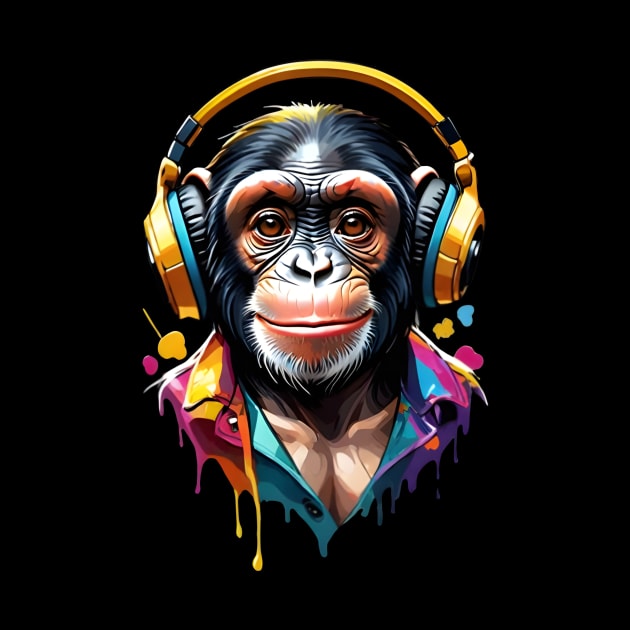 Chimpanzee Headphones by UniqueMe