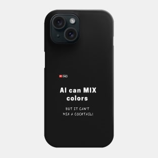 AI can mix colors /black Phone Case