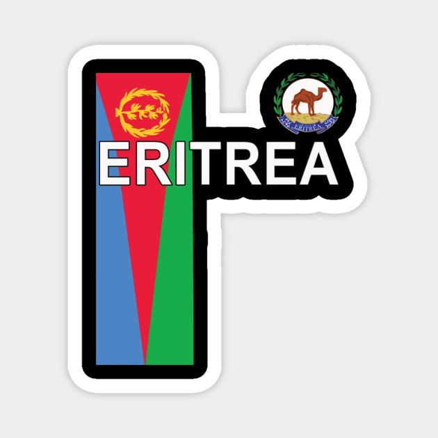 Eritrean Sporty National Flag And Emblem Magnet by AlfieDreamy 