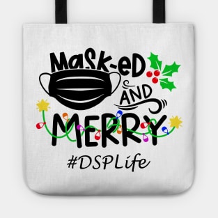 Masked And Merry DSP Christmas Tote