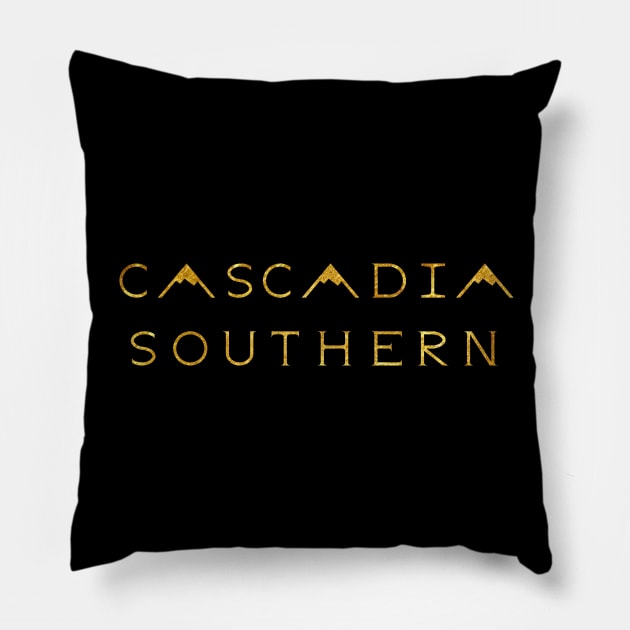 Cascadia Southern Logo - Gold Pillow by Cascadia Southern Railroad