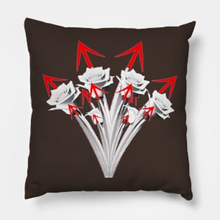 arrows and flowers art Design. Pillow