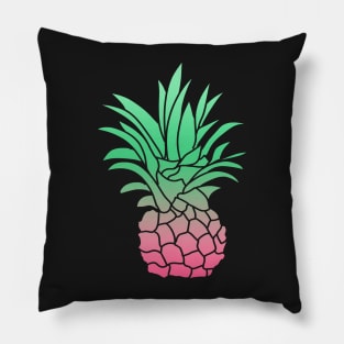 Pineapple Perfection & Pattern with Dots on Black Background Pillow