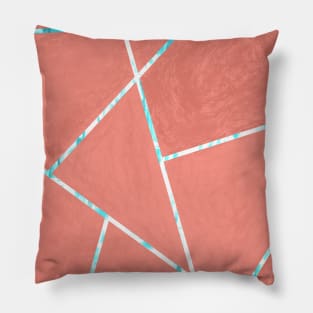 Red Tile Pattern Pillow