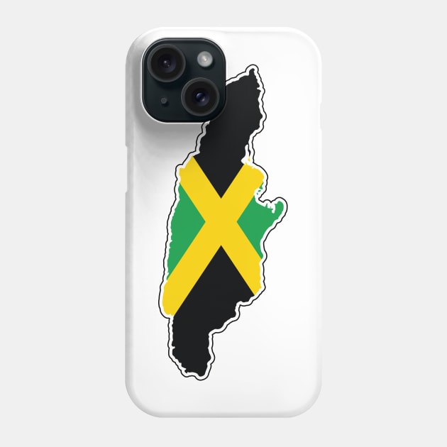Jamaica National Flag and Map Phone Case by IslandConcepts