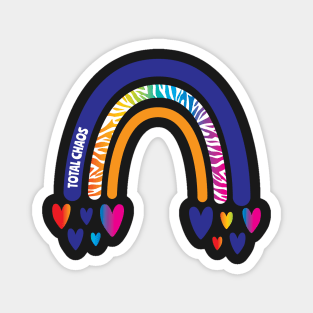 Total Chaos Awareness Rainbow with hearts Magnet