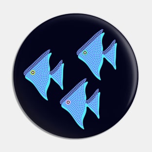 Mosaic angelfish fish Pin