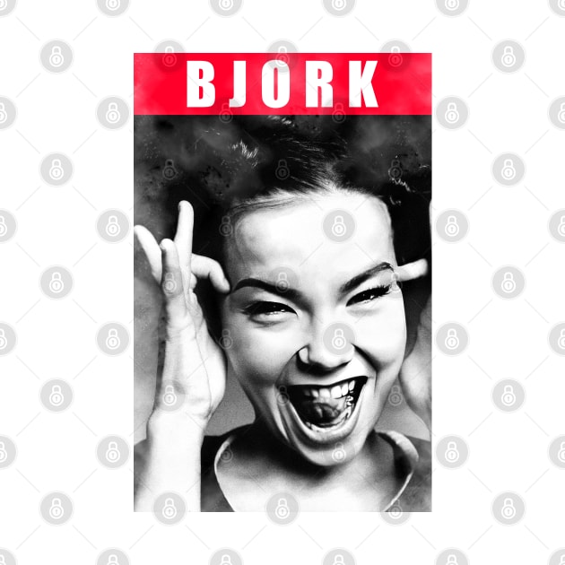 Björk - Vintage 80s // Watercolor Design by idontwannawait