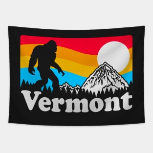 Vermont Bigfoot Sasquatch, Unique Cryptid Retro Tapestry