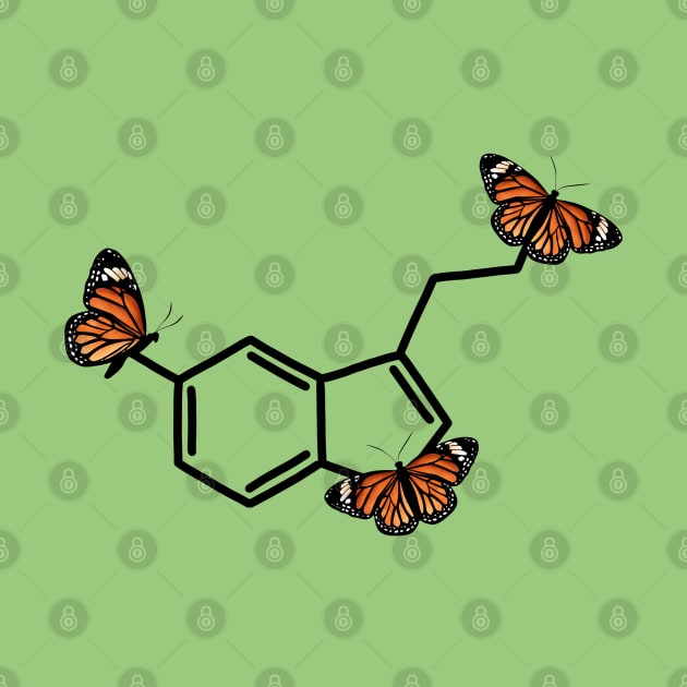 Orange Monarch Butterfly Serotonin Structure by the-bangs